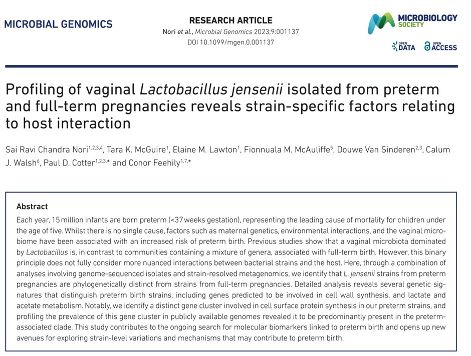 Conor Feehily (@sligomicrobe) on Twitter photo Thrilled to see our latest paper led by Sai (<a href="/Metagymomics/">Sai Ravi Chandra Nori</a>) published in #mGen <a href="/MicrobioSoc/">Microbiology Society</a> with Tara McGuire, Elaine Lawton, <a href="/ProfFMcAuliffe/">Fionnuala McAuliffe NMH & UCD</a>, <a href="/VanSinderenLab/">DvS Research Group</a>, <a href="/calumari_walsh/">Calum Walsh 🇮🇪🇦🇺</a>, & <a href="/pauldcotter/">Paul Cotter</a>
doi.org/10.1099/mgen.0… (1/n) Thrilled to see our latest paper led by Sai (<a href="/Metagymomics/">Sai Ravi Chandra Nori</a>) published in #mGen <a href="/MicrobioSoc/">Microbiology Society</a> with Tara McGuire, Elaine Lawton, <a href="/ProfFMcAuliffe/">Fionnuala McAuliffe NMH & UCD</a>, <a href="/VanSinderenLab/">DvS Research Group</a>, <a href="/calumari_walsh/">Calum Walsh 🇮🇪🇦🇺</a>, & <a href="/pauldcotter/">Paul Cotter</a>
doi.org/10.1099/mgen.0… (1/n)