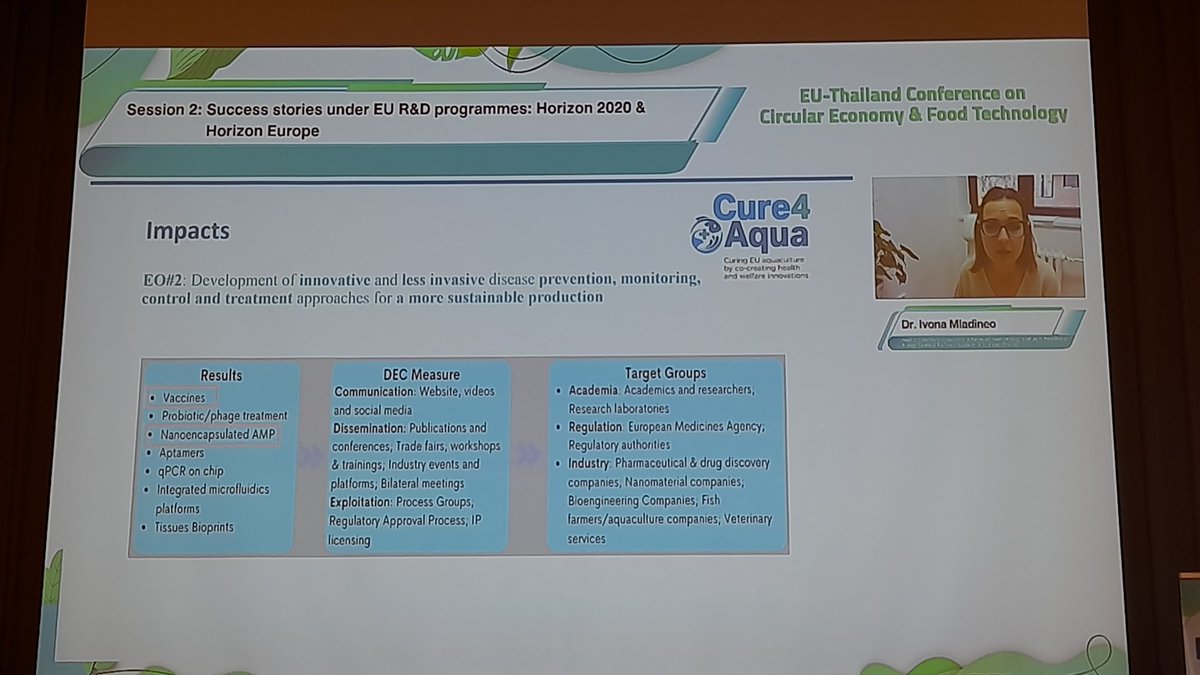 Phage_UniFAHS's tweet photo. Delighted to see that @Cure4Aqua_EU is considering #bacteriophages in their #research program on #aquaculture #health & #welfare. As the leader of #phage technology in #Thailand, #UniFAHS welcomes this commitment to developing more applications of #phages in the field. https://t.co/QyBB6cQb10