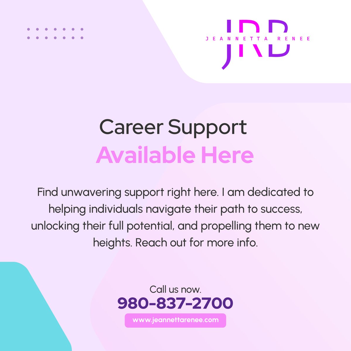 Find unwavering support right here. I am dedicated to helping individuals navigate their path to success, unlocking their full potential, and propelling them to new heights. Reach out for more info.

#MintHillNC #CareerSupport #BusinessCoachingServices #DevelopmentStrategist