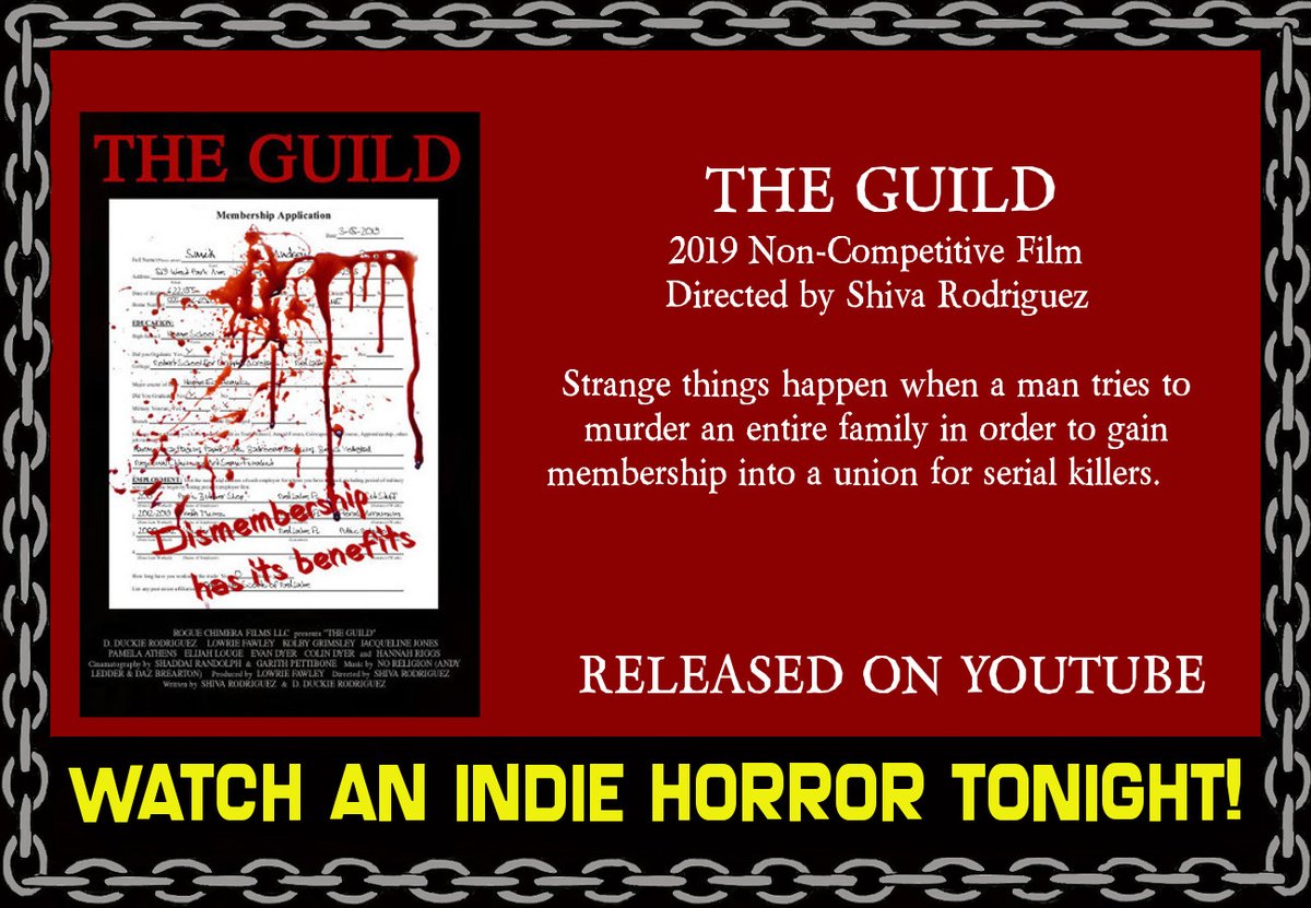 The Guild

Horror comedy film.

Available to be seen for free on Youtube - youtube.com/watch?v=G6rgVK…

Behind the scenes video - youtube.com/watch?v=4_uP8O…

#womeninhorror #femaledirector #independentfilm #independenthorror #indyfilm #indyhorror #horror #horrormovies #film