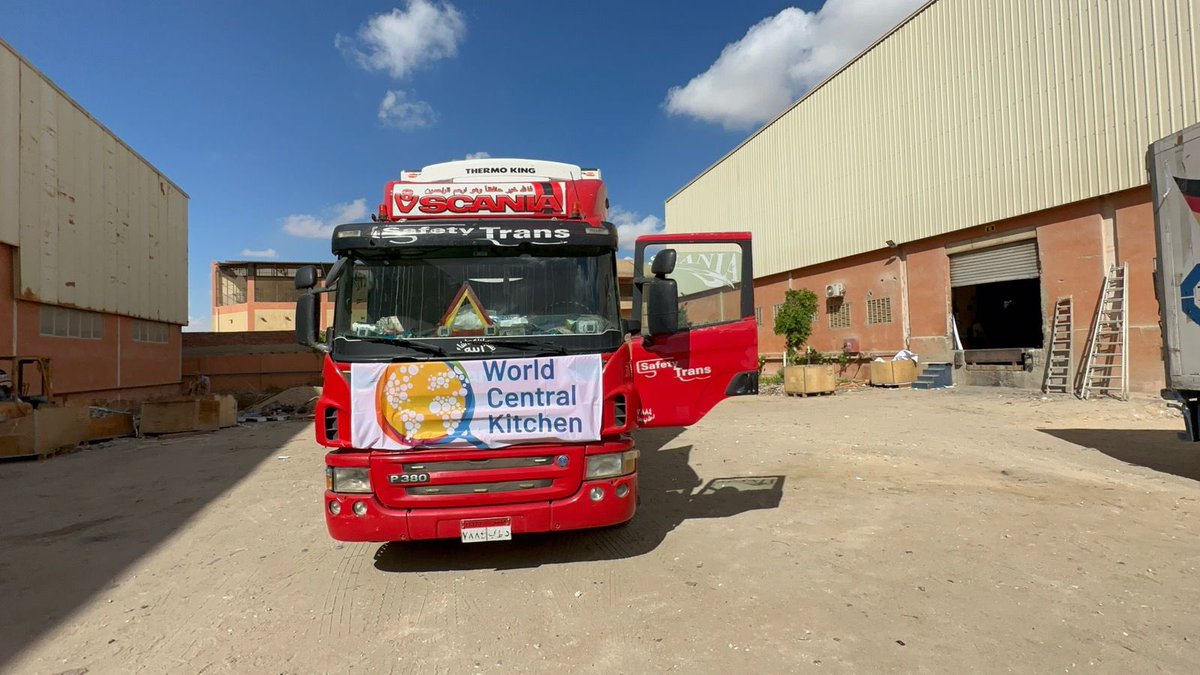 .<a href="/WCKitchen/">World Central Kitchen</a> had 83 trucks confirmed to have already entered Gaza, 126 are on the road to Gaza and an average of 20 leaving our warehouse everyday going forward. 3 of the 126 trucks on the road now are kitchen equipment for our soon to be WCK kitchen in Rafah…to join the efforts