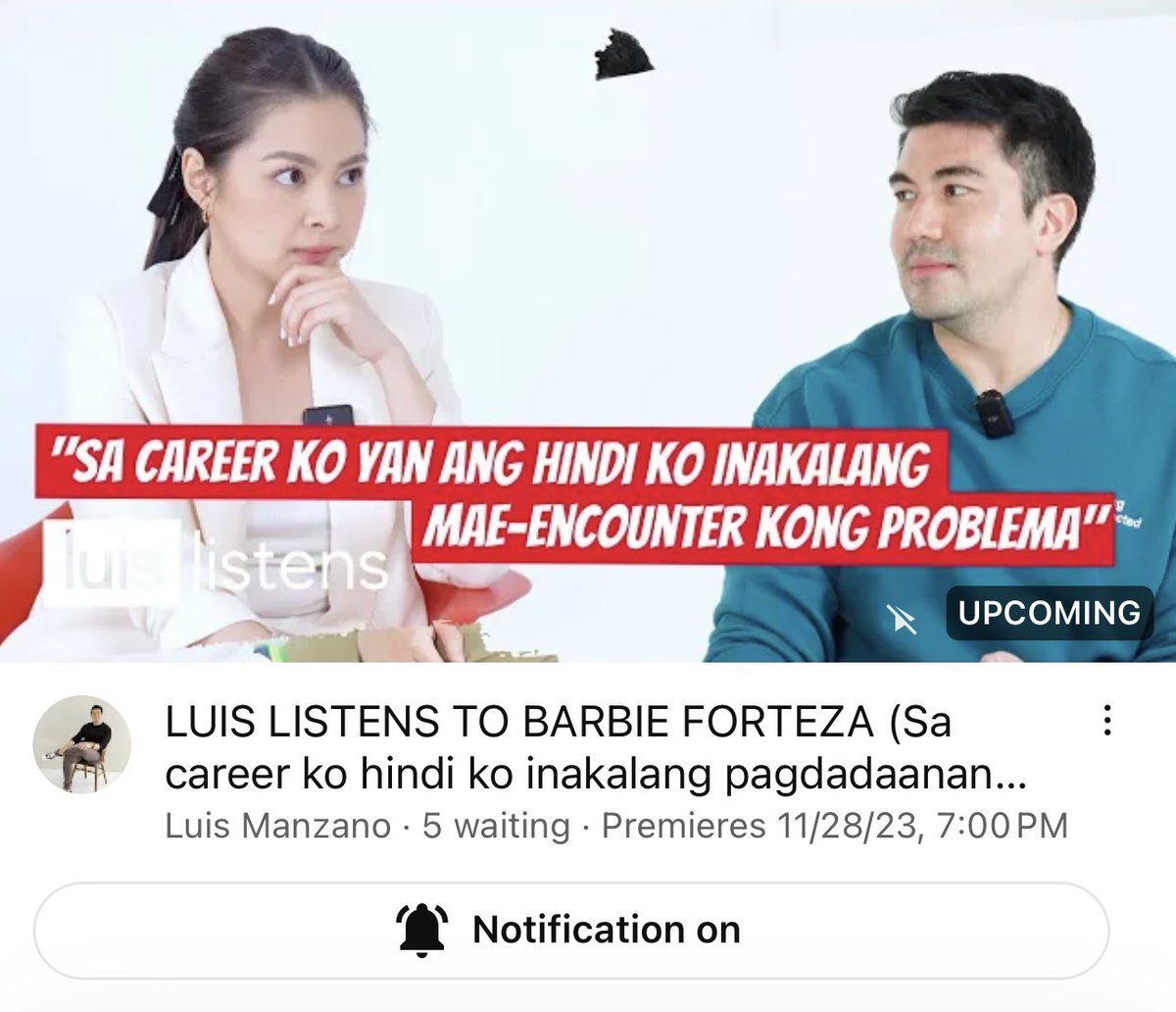 Investors, catch <a href="/dealwithBARBIE/">Barbie Forteza</a>’s guesting at Luis Manzano’s Youtube Channel in his “Luis Listens” content later at 7:00PM!

Set your alarms! 

🖇️ youtu.be/JYN3K7NDYQU?si…

Barbie Forteza | #BarbieForteza