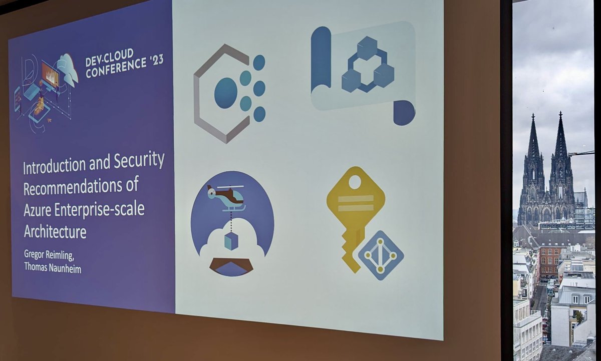 Today, I have the pleasure to talk about #Azure EnterpriseScale and Security in my session with @GregorReimling at #DCC23. I’m very forward to your questions and discussions… feel free to say hi 👋 and have a chat about #AzureSecurity.