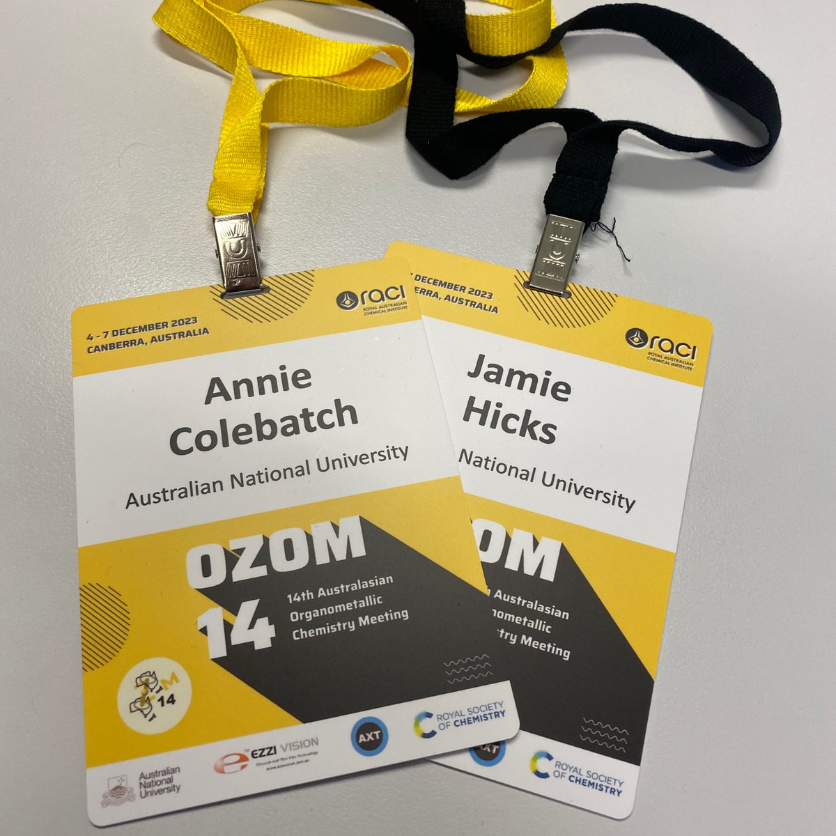 OZOM14 (@ozom_14) on Twitter photo With the name badges back from the printers, we are about ready to go. Looking forward to welcoming everyone to @OurANU next week. #OZOM14 <a href="/ANUChemistry/">ANU Research School of Chemistry</a> With the name badges back from the printers, we are about ready to go. Looking forward to welcoming everyone to @OurANU next week. #OZOM14 <a href="/ANUChemistry/">ANU Research School of Chemistry</a>