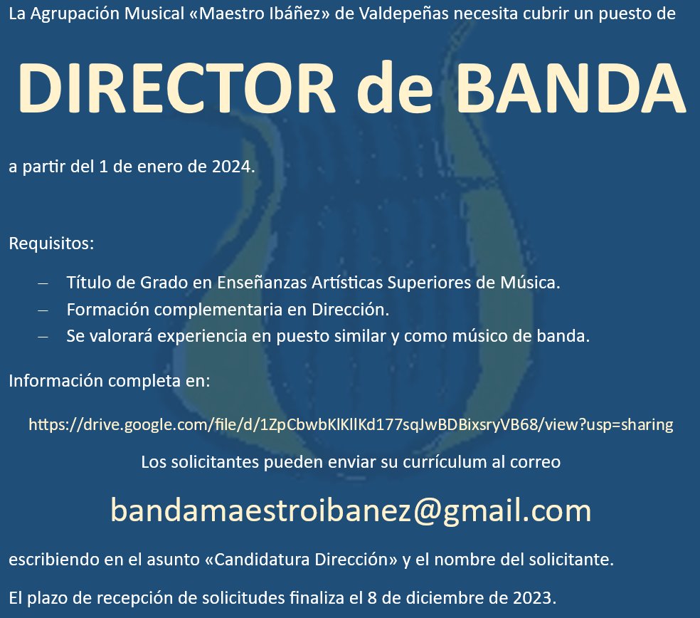 MaestroIbanez's tweet photo. Información completa aquí:
https://t.co/fQ8UaIMS8T https://t.co/LnBQueH7qR