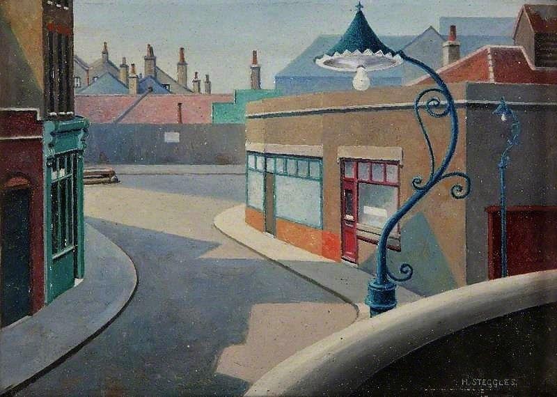 Good morning, Frank @frankcreber & thank you. It was a fine looking building, like its counterpart at the Southern entrance but, presumably it had to go to make way for the new exit & A12 modifications. Here's 'Blackwall' by Harold Steggles from the collection @HerefordMuseums