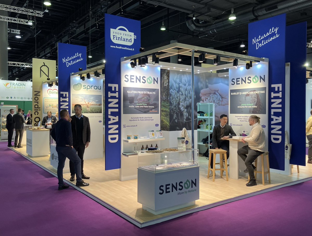 EsaWrang's tweet photo. @FoodFromFinland pavilion at the Food Ingredients Europe trade fair in Frankfurt is now ready to welcome our  international partners to Hall 3.0 H240. Great to see you all here! @BusinessFinland https://t.co/KLszOlk5TU