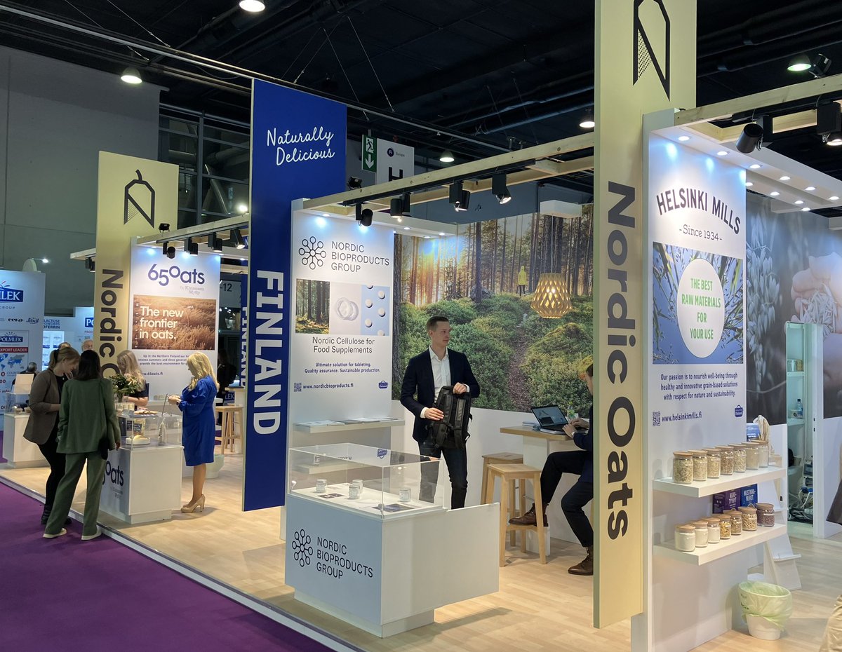 EsaWrang's tweet photo. @FoodFromFinland pavilion at the Food Ingredients Europe trade fair in Frankfurt is now ready to welcome our  international partners to Hall 3.0 H240. Great to see you all here! @BusinessFinland https://t.co/KLszOlk5TU