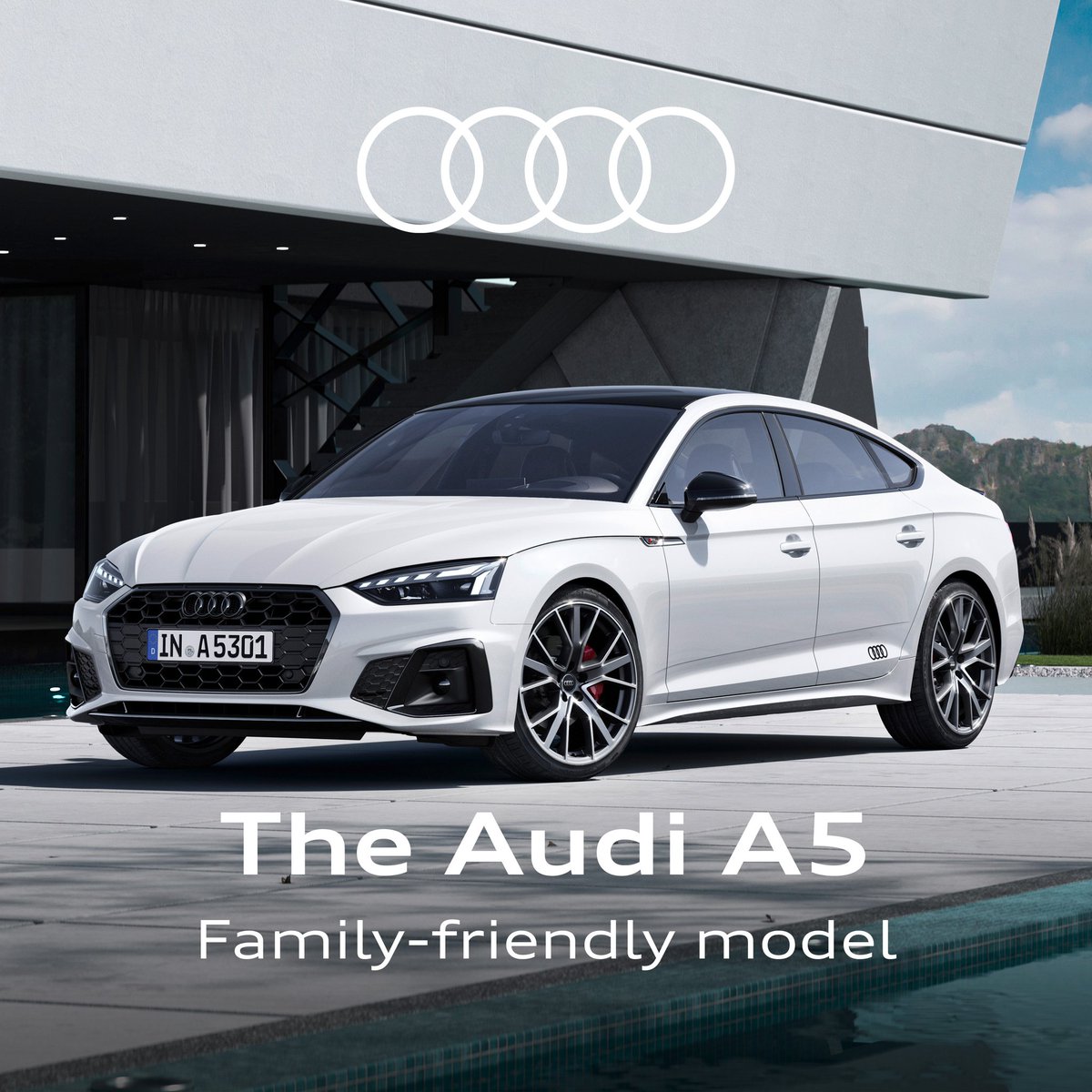 Sporty and fit for the whole family. Thanks to its large interior, the luggage compartment and rear of the #Audi A5 Sportback offer plenty of space for leisure and family. Explore our available #A5 models at bit.ly/OOOOA5