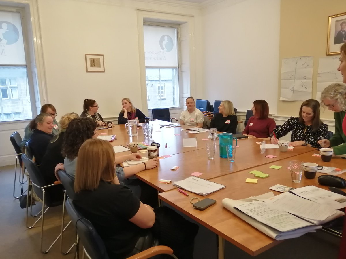 Final day of Syndeo Leadership Programme in Edinburgh great conversations, commitment and plans being shared. Think this is for you? Places open for 2024 programme- see our @MidwivesRCM events page.