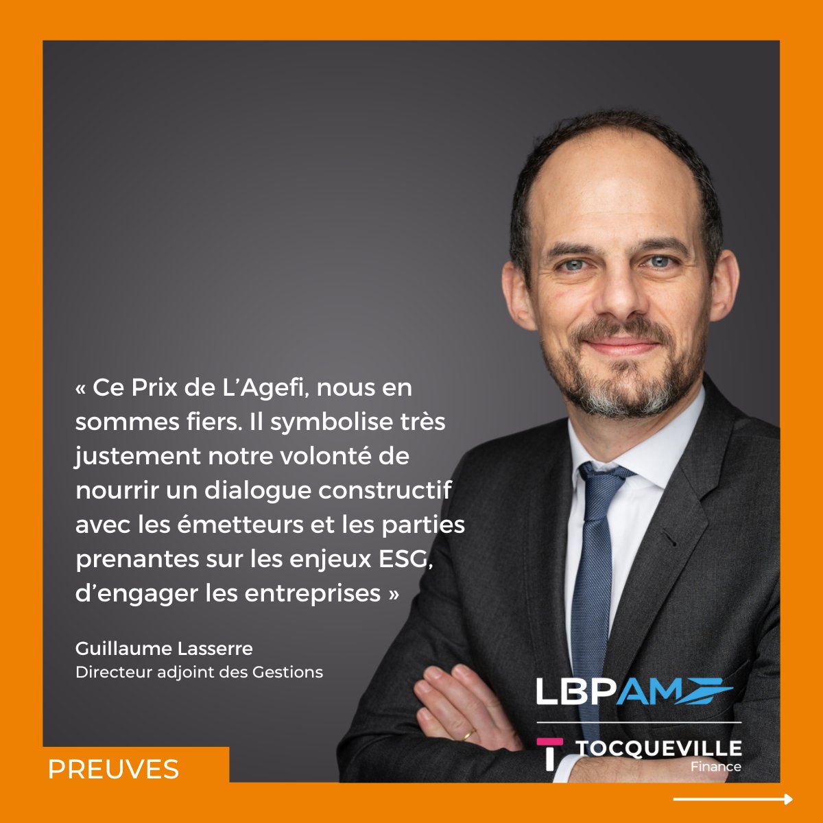 🏆 [Récompense]
LBP AM a reçu le Prix de la finance durable d'<a href="/AgefiFrance/">L'AGEFI</a> dans la catégorie Société de Gestion, exæquo avec <a href="/ecofi/">Ecofi</a>. Ce prix récompense nos engagements environnementaux, sociaux et de gouvernance, en cohérence dans notre politique #RSE et notre stratégie #ISR.