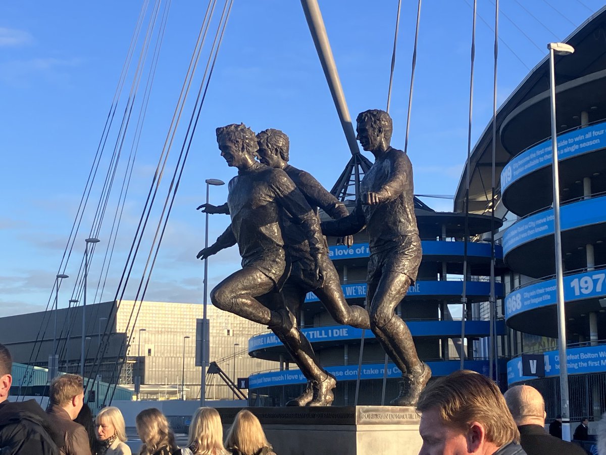sistoney67's tweet photo. Man City unveil Bell, Summerbee and Lee statue outside the Etihad Stadium https://t.co/Tlziu5oTmi
