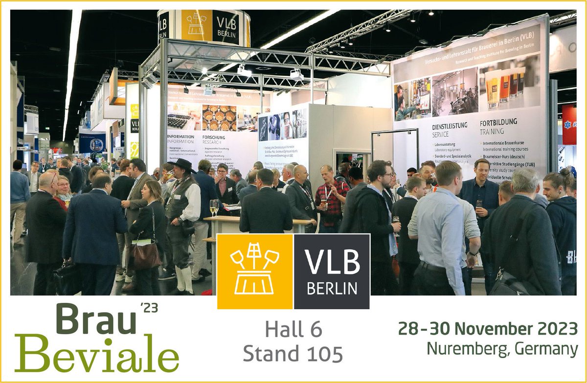 I am looking forward to attending the @BrauBeviale in Nuremberg on Thursday 30th November.

You will most likely find me at the VLB booth if anyone would like to say hello and drink some Berliner Pilsner.