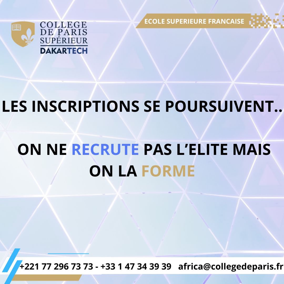 CDakartech's tweet photo. Lundi 27 novembre 2023, marque le début effectif des cours au 𝐂𝐨𝐥𝐥𝐞𝐠𝐞 𝐝𝐞 𝐏𝐚𝐫𝐢𝐬 𝐒𝐮𝐩𝐞𝐫𝐢𝐞𝐮𝐫 𝐃𝐚𝐤𝐚𝐫𝐓𝐞𝐜𝐡. 

Les nouveaux étudiants ont eu l’occasion de faire connaissance avec le nouveau campus et les différents programmes de leur année académique. https://t.co/FV4EE64gCp