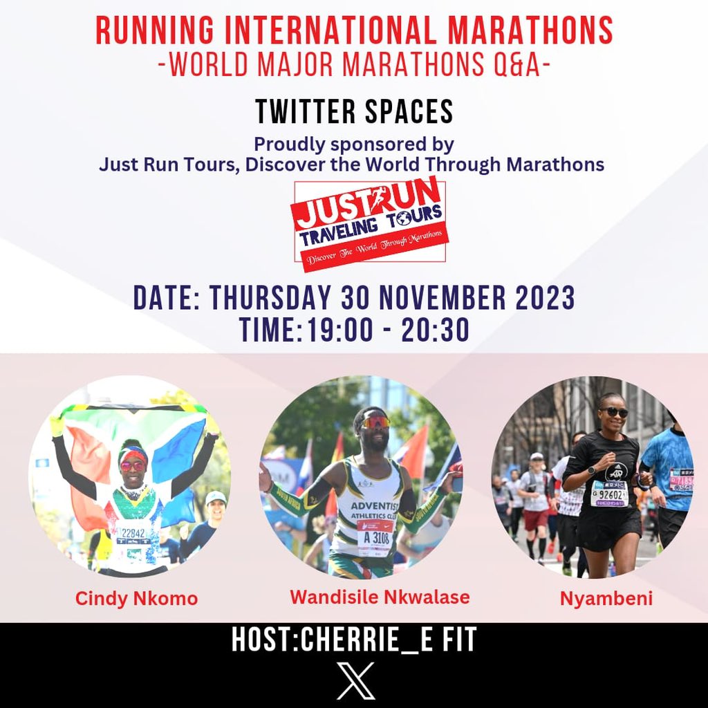 A follow up session from our last one and I will be chatting to Wandisile, a 6 Star Abbott World Marathon Majors finisher. Joining us as well is Nyambeni, and she will be sharing her journey with us. Please join us. Set a reminder for my upcoming Space! twitter.com/i/spaces/1nAKE…