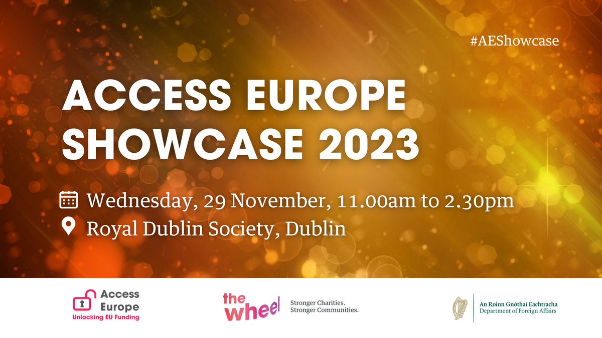EuropeAccess's tweet photo. 🤩🎉 We're so excited for the 2023 Access Europe Showcase tomorrow!

⌛️ There's still time to register to join us @TheRDS at 11am ➡️ https://t.co/voiON89WBa

👥 Hosted by @heyitsmenesser &amp; feat. special guest @SeanFlemingTD, come learn about #EUFunding for your organisation! https://t.co/33EyAHboSA