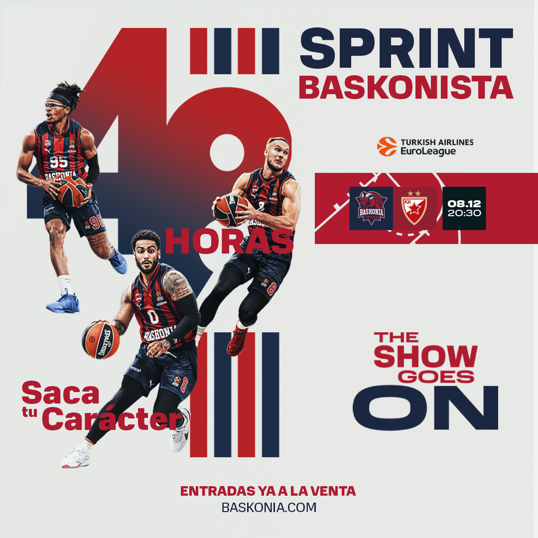 Baskonia's tweet image. ⚠️ Y para empezar bien el día... SORTEO ⚠️

👉 RT + Follow 
👉 Menciona con quién disfrutarías del partido 🆚 @kkcrvenazvezda 
¡Y podrás ganar 2🎟️VIPs!

#GoazenBaskonia | t.ly/Dp7rT