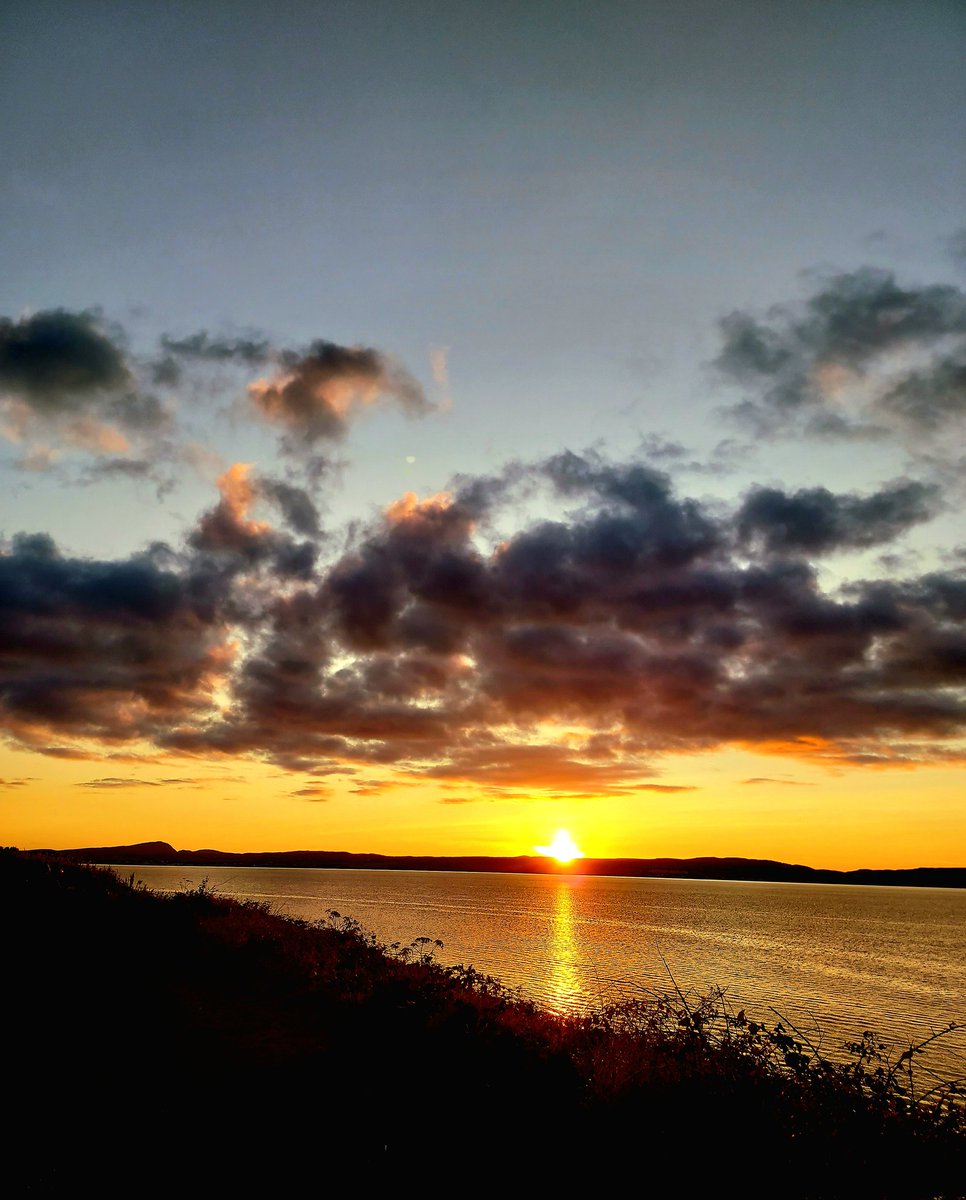 Sunset over Lochindaal from the Battery. Bowmore Isle of Islay.