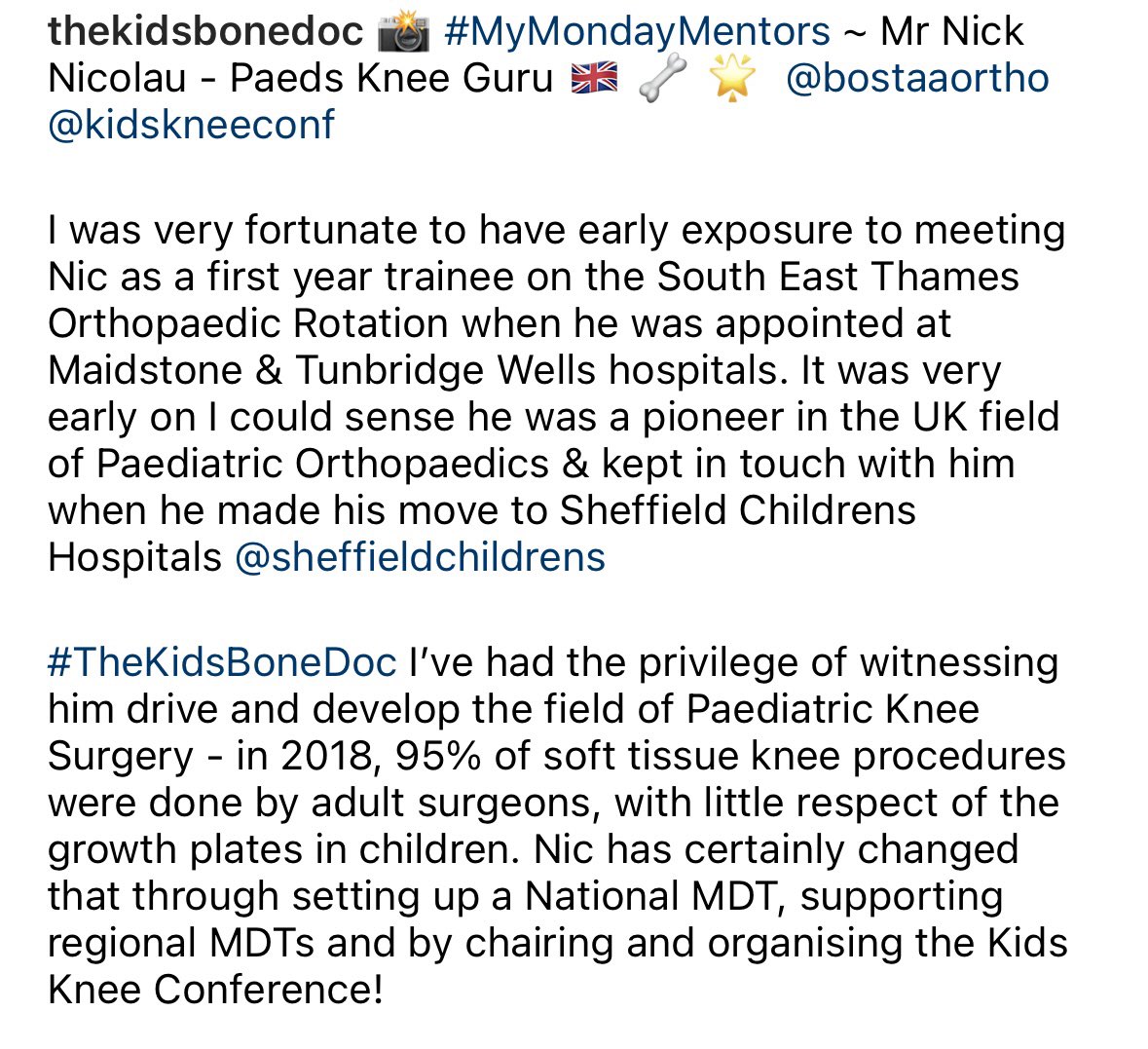 BOSTAA_UK's tweet photo. A look back at Mr Buddhdev’s @Pranai_B Monday mentors. Read what he has to say about Mr Nick Nicolaou @KidsKneeConf #KidsBoneDoc #Paeds #PaedsOrtho #Mentorship #Mondaymentor #TeachingandTraining https://t.co/GUsDGRERYi