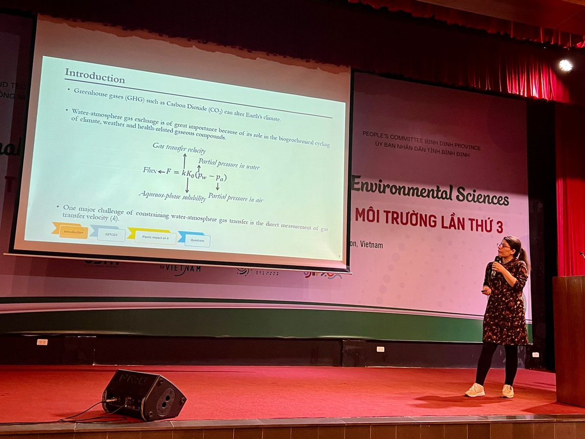 Carbon-Water Dynamics (@water_carbon) on Twitter photo What is the impact of plastic pollution on gas exchange in fresh and marine waters? <a href="/NorouziSevda/">Sevda Norouzi</a> presents her first results from #3SIP2C project at the 3rd iVCEES meeting in Quy Nohn,Vietnam. What is the impact of plastic pollution on gas exchange in fresh and marine waters? <a href="/NorouziSevda/">Sevda Norouzi</a> presents her first results from #3SIP2C project at the 3rd iVCEES meeting in Quy Nohn,Vietnam.