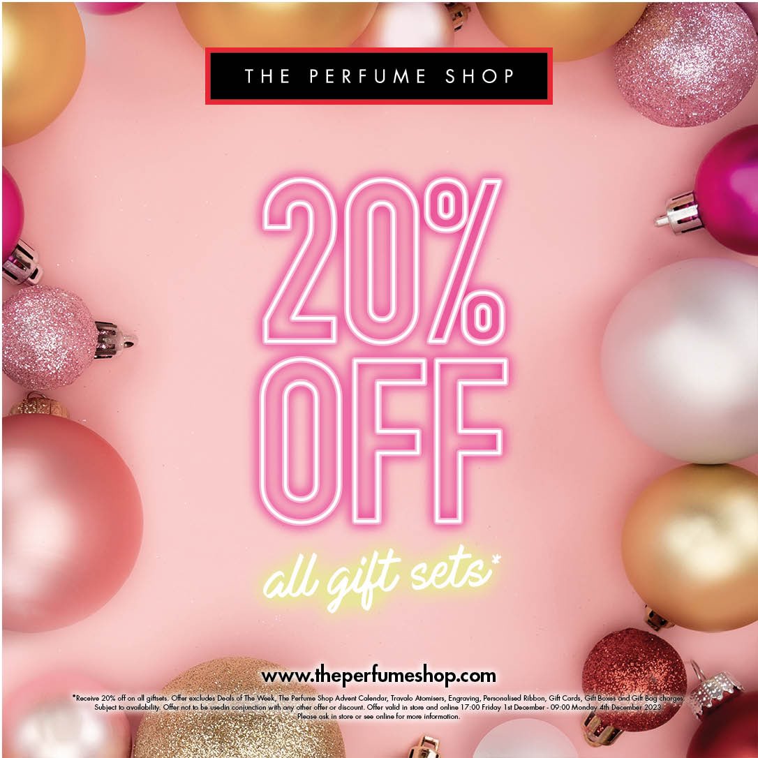 Shop_Sailmakers's tweet photo. Get ready for Christmas with 20% off all gift sets this weekend! 

1st December - 4th December.

#spritzmas2023 #theperfumeshop #tpssc #ipswich #christmas #retail #offers https://t.co/dnsIsq5qeo