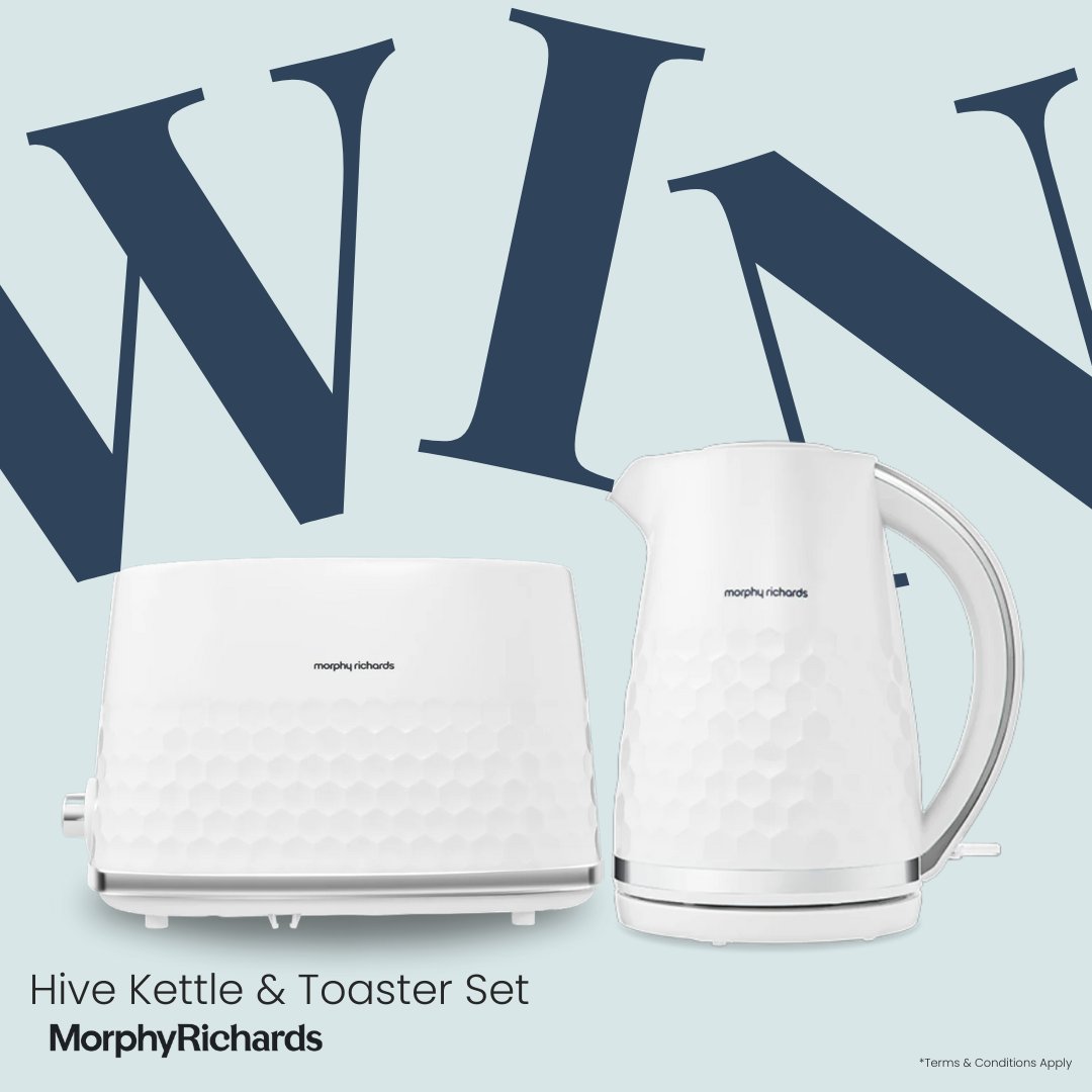 WIN! 🤩 Hive 2 Slice Toaster & 1.5L Kettle Set To enter: 👍Like and retweet ➡️Follow @loveyourmorphy 😍Use the hashtag #loveyourmorphy Ts & Cs below. Good luck!