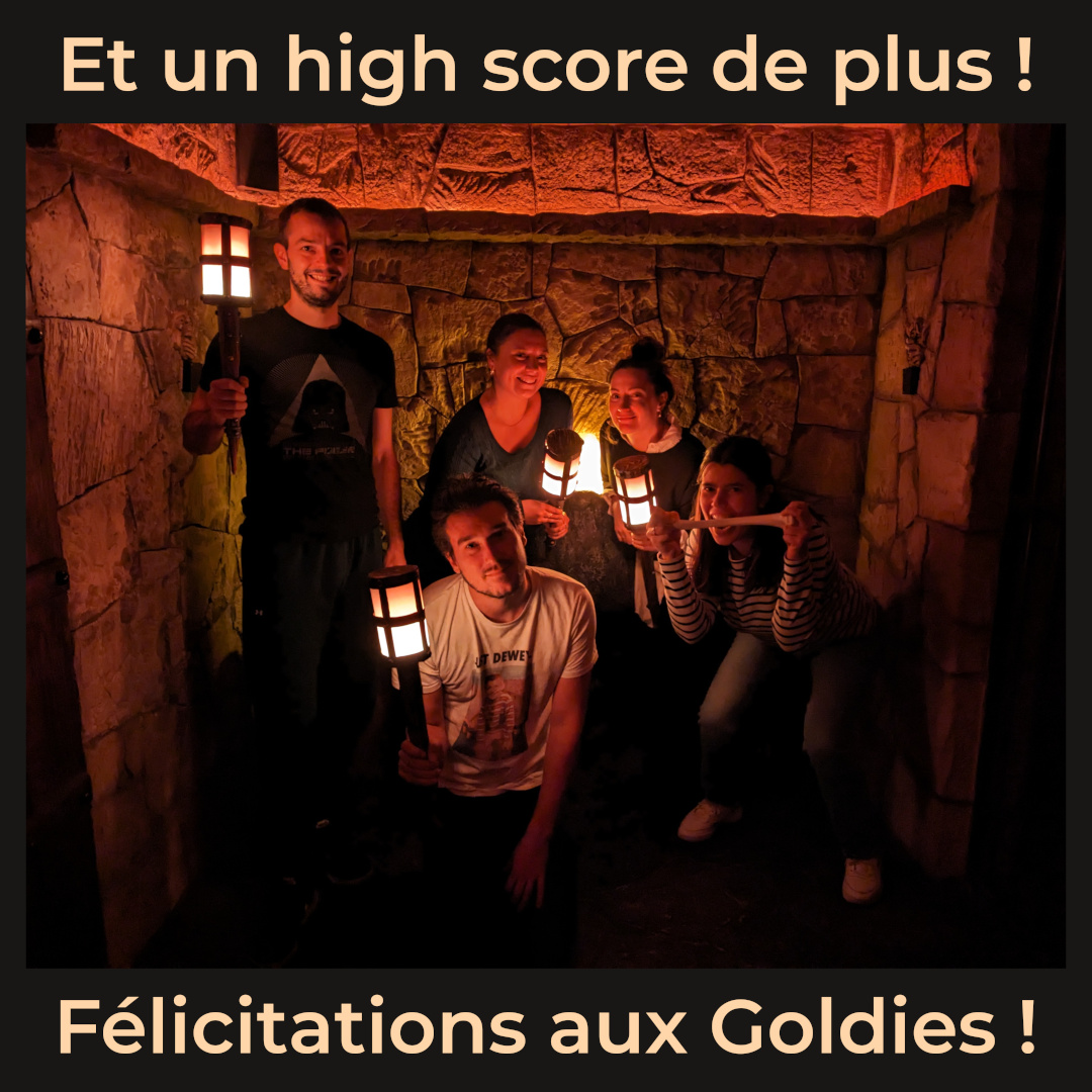 4ème high score en 1 mois !! 👍 Bravo aux Goldies 🥳

Serez-vous aussi doués dans votre quête de la Pierre de Lumière ? 🧙⚔️💰🐲
masterio.fr/la-pierre-de-l… 

#escapegame #escapegameparis #escaperoom #records