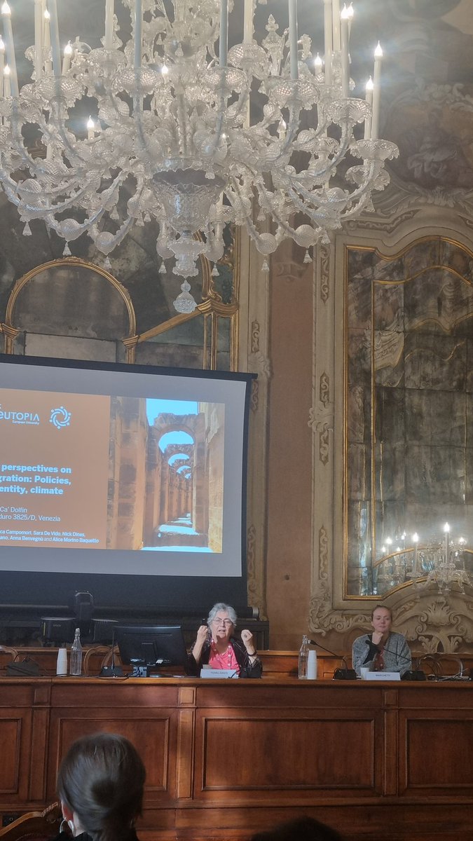 Listening to Nira Yuval Davis talking about climate catastrophe, Gaza and necropolitics at <a href="/CaFoscari/">Unive Ca' Foscari</a>  <a href="/EutopiaUni/">EUTOPIA</a> conference on migration, gender and climate.