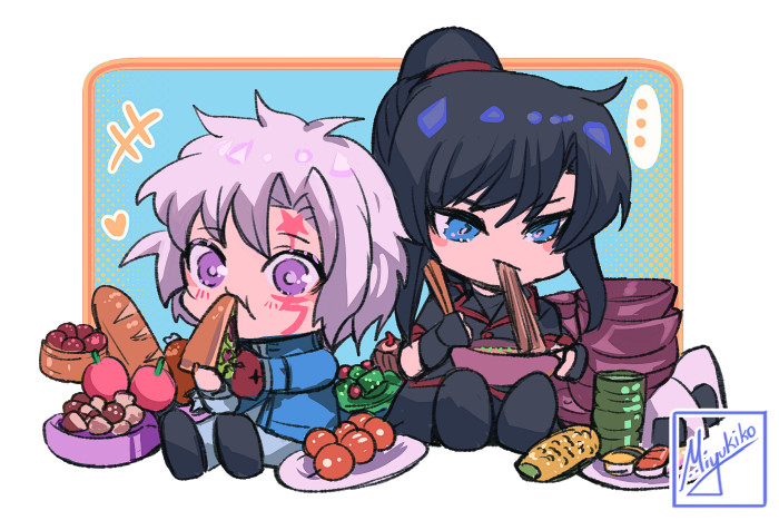 「[DGM] Chibi Yullen eating.... (I think I」|ミユ ଘ(੭⌒ᴗര)੭✧ Vtuber comms / Doujima H52のイラスト