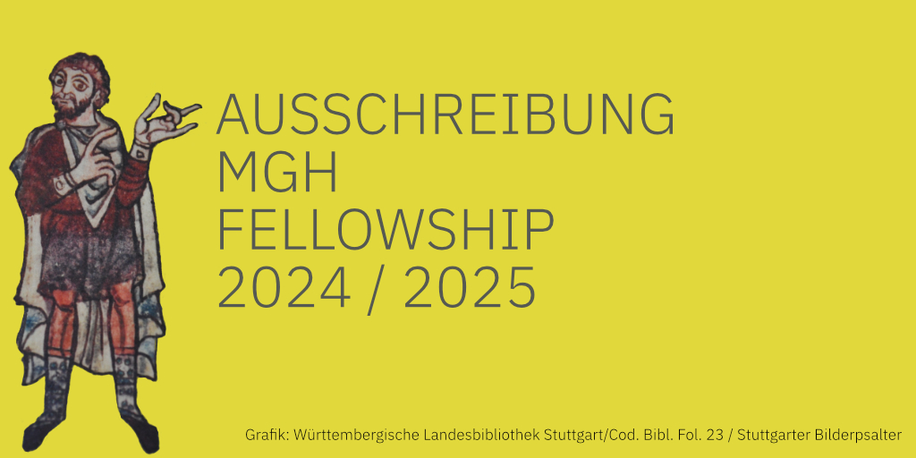 Der Förderverein der MGH schreibt zwei Fellowships für einen Monat Forschungsaufenthalt bei den Monumenta Germaniae Historica in München in dem Zeitraum von Juli 2024 bis März 2025 aus.
Bewerbungsschluss: 31.3.2024
Nähere Infos: mgh.de/de/blog/post/a…