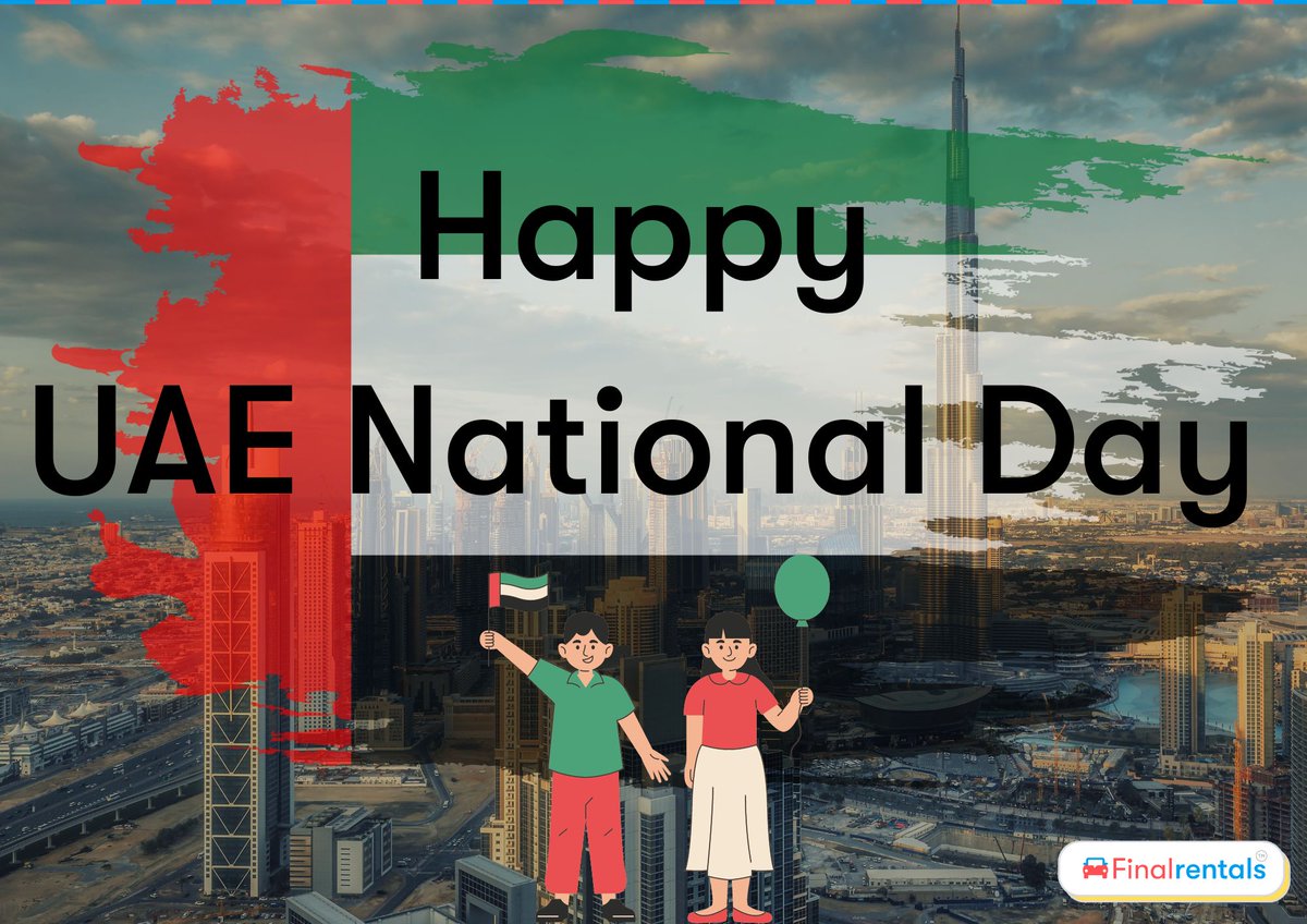Tomorrow, December 2nd, the #unitedarabemirates celebrates their national day and marks the unity of the seven emirates the the creation of the #UAE flag. We're wishing all those celebrating a wonderful day. #finalrentals #carrental #business #celebration