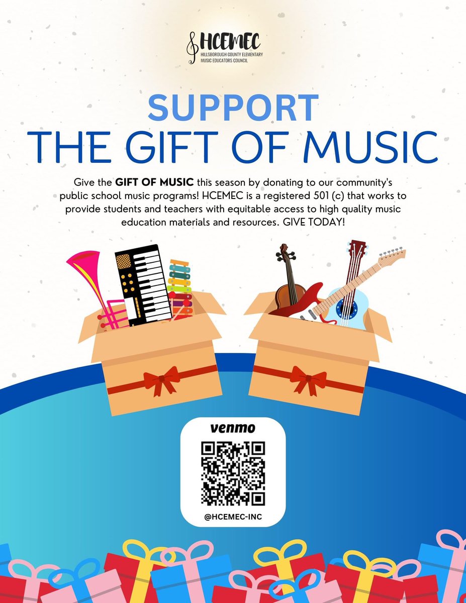 Help us celebrate "Giving Tuesday" by helping us give the gift of music to the children in our communities! Donate to ensure that MORE students receive MORE music in our schools!