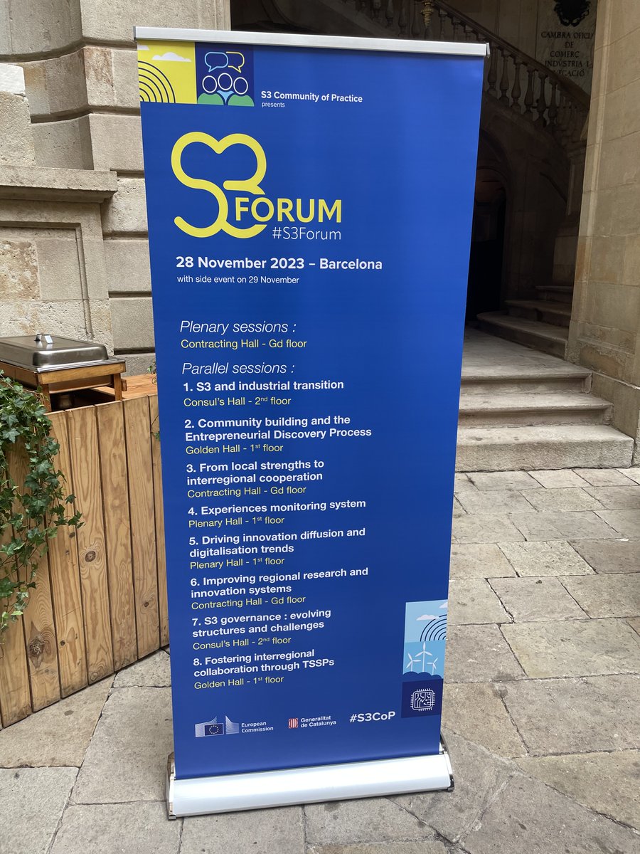 Magnificent surroundings at the #S3Forum #S3CoP events in Barcelona🇪🇸 We're hearing valuable advice &amp; experiences prior to presenting our new TSSP on Circular Smart #Aquaculture - join us on our inter-regional collaboration for #knowledge &amp; #innovation transfer! 
🌊🐟🐚🦪🦐🔬🌱♻️