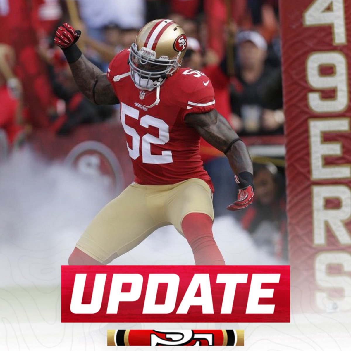 OurSf49ers's tweet photo. Former #49ers Patrick Willis, Anquan Boldin, and Ricky Watters are among the 25 HOF semifinalists for the Class of 2024, per @MySportsUpdate https://t.co/MhzSlJpmUl