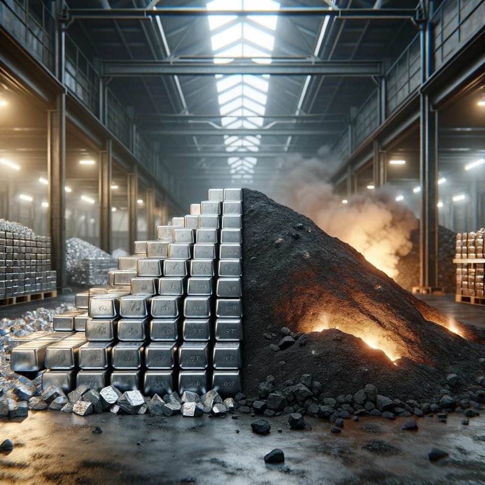 *Metal decarbonization* is essential for deep decarbonization. Electrolysis is an elegant solution and is now being pursued for decarbonizing ironmaking and other industrial processes. However, aluminum is already electrolytic and is still stubbornly CO2 intense. Why? 🧵(1/19)