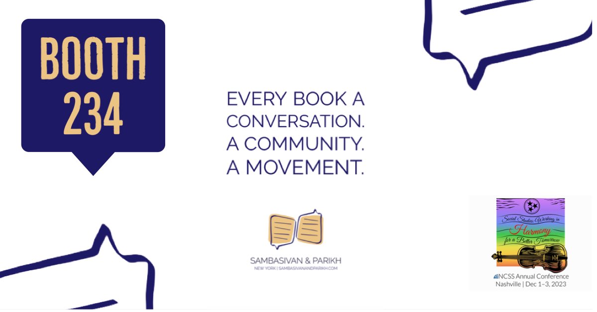 Social studies teachers, we can’t wait to meet you! We would love to show you our beautiful books and the range of resources we are building for classrooms. Come by Booth 234 and say 👋🏾 #ncss2023