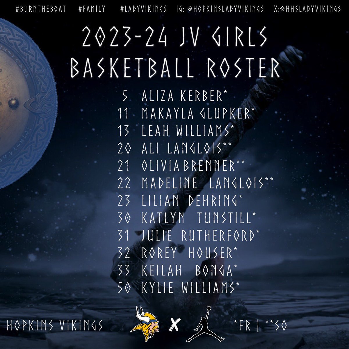 Rosters are set! Meet your 2023-2024 Lady Vikings!

#LadyVikings
#family
#BurnTheBoat