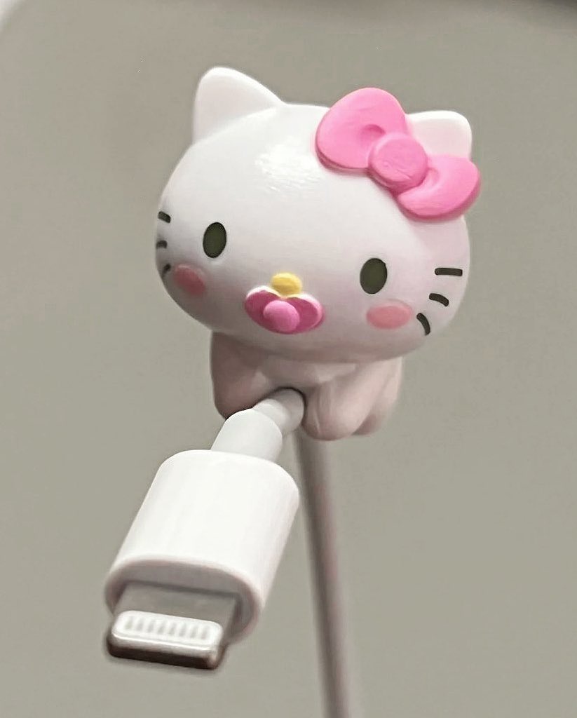 heartipink's tweet photo. hello kitty cable protector https://t.co/CQ8rSmeJMi