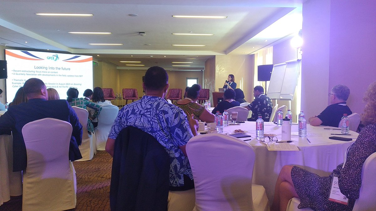 Honored to share and also learned a lot standing in for the She Leads Cyber team in  working group D reviewing developments in the field of cybersecurity training at the #GFCE annual meeting.