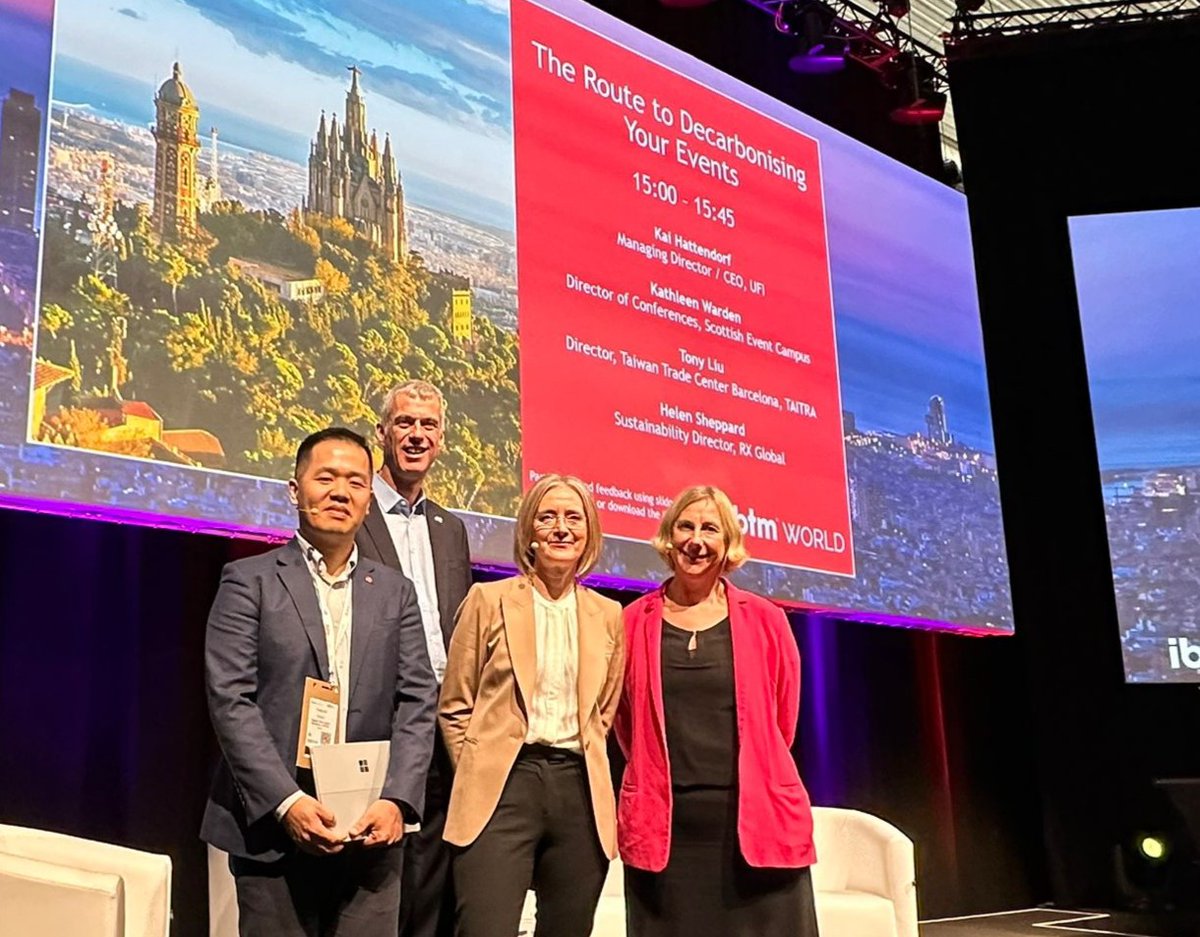 NZCarbonEvents's tweet photo. Thank you to our NZCE "rockstars" – Kai Hattendorf, Kathleen Warden, Helen Sheppard, and Tony Liu.

If you missed today's session on decarbonising events at IBTM, watch this space! 

We'll share takeaways and a recording soon

#eventprofs #events #exhibitions #netzero @ibtmevents https://t.co/5sVGSvMpV3