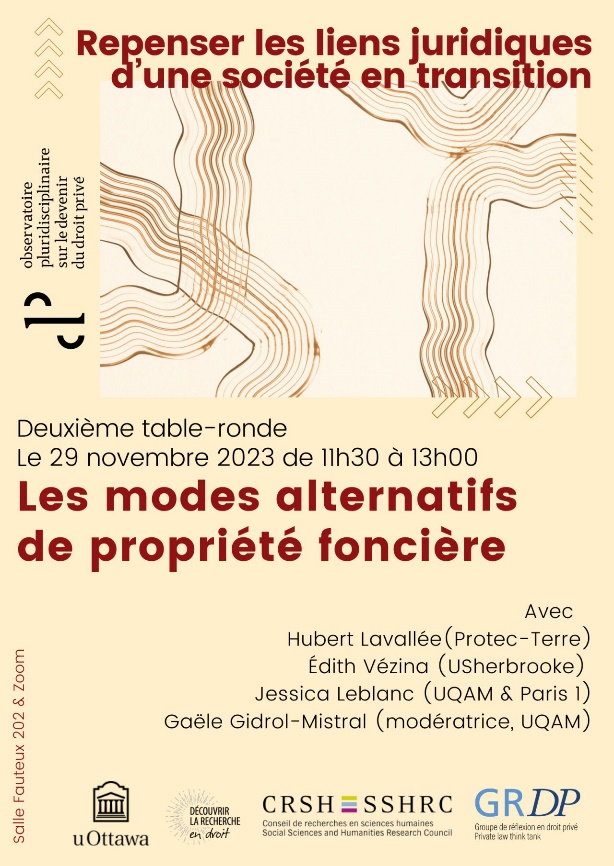 🎙️Table ronde mer. 29/11 à 11h30 de l'observatoire pluridisciplinaire sur le devenir du droit privé sur les relations entre pression foncière et protection des terres agricoles et milieux naturels ! Venez nombreux ! ➡️Inscription ici forms.office.com/pages/response…