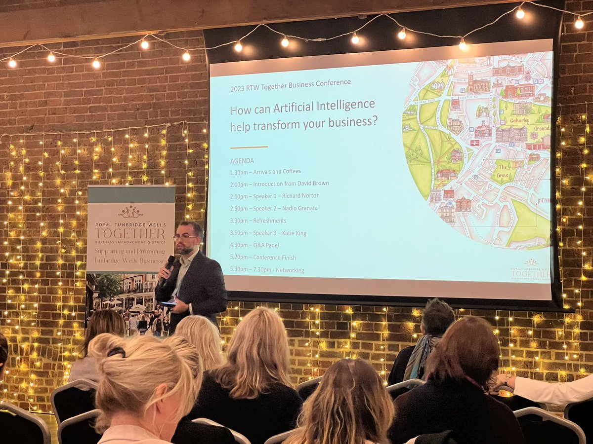 rtwtogether's tweet image. Great to be holding our very first AI conference this afternoon hosted at @onewarwickpark #rtwtogether #AI #ML #machinelearning #tunbridgewells Sound supplied by @MintDJEvents #businesscommunity