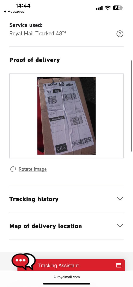 ToniWilde's tweet photo. @RoyalMailHelp 
How is this proof of delivery?! States parcel is delivered but no where to be seen and no note through the door to state location??? https://t.co/SftfRsLHNo
