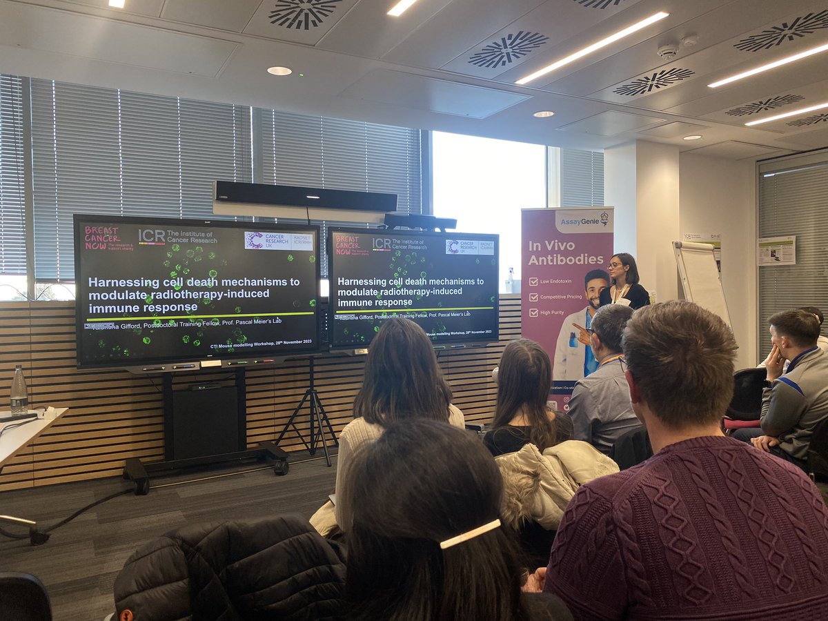 Valentina Gifford (@MeierLabICR) presented a fabulous talk on how to trigger radiation-induced ☢️ immunogenic cell death.