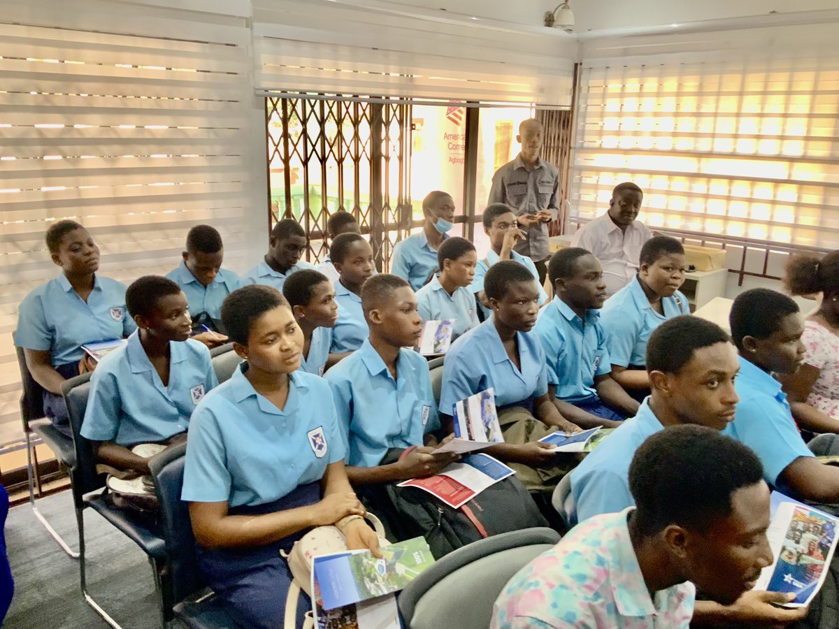 MobileWebGhana's tweet photo. ๐ Big Shoutout to students from La Presec SHS! Joining us for the EducationUSA session with Goucher College.
We are ready for an enriching journey into the possibilities of U.S. education.
#StudyinUSA #EducationUSA #ExplorationTime #studyabroad https://t.co/HBd91pVfij