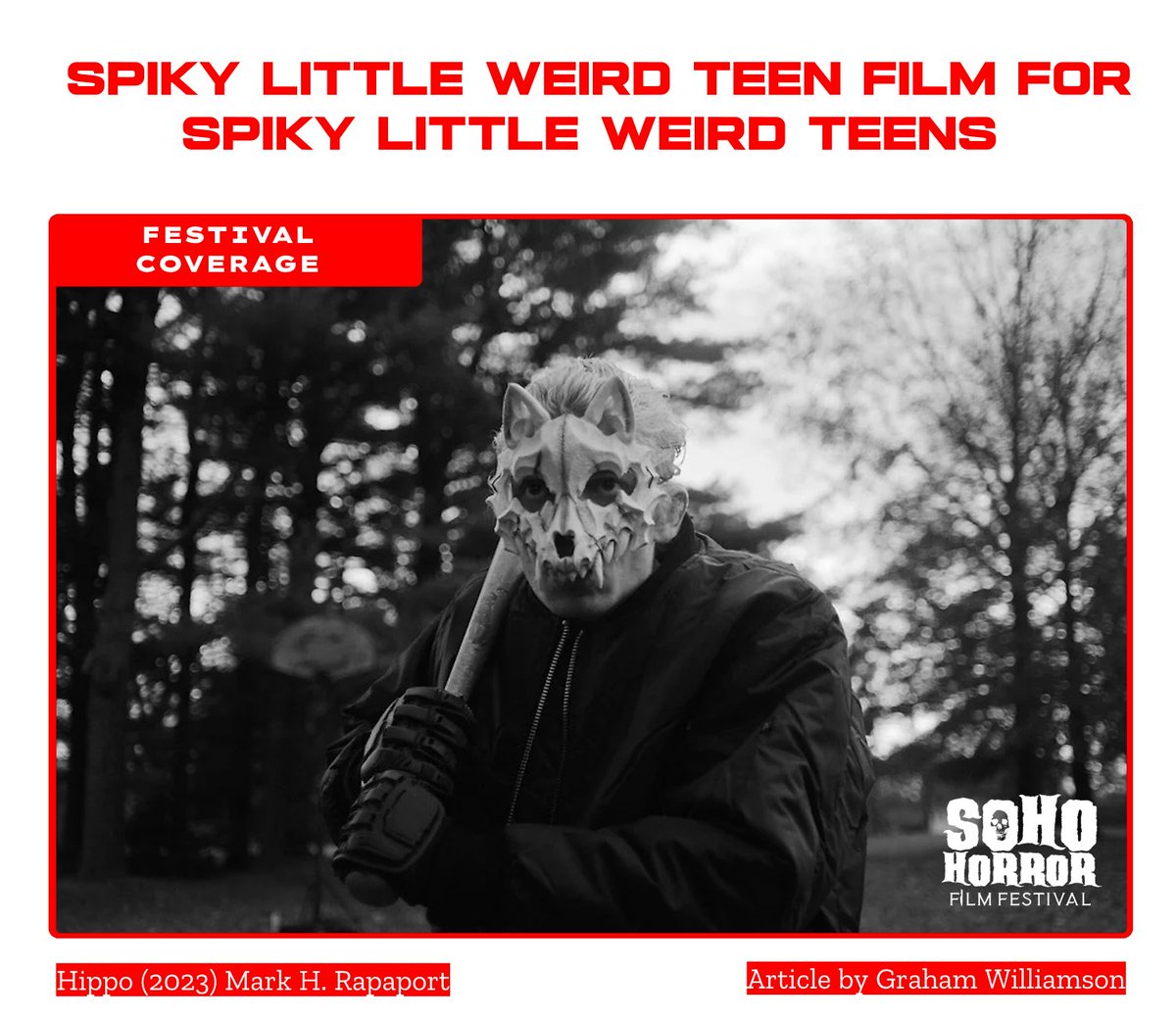 'Spikey Little Weird Teen Movies for Spikey Little Weird Teens', we didn't know we missed these things until @GrahamWFilm talked about them so enthusiastically with Hippo from @SohoHorrorFest. Read More on @MarkRapaport's film on our Website, here: thegeekshow.co.uk/hippo-soho-hor…
