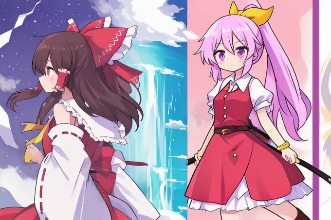 霊夢と依姫 