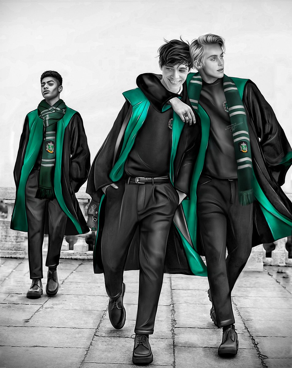 Yes, my friends are a bit eccentric, but that's how we were born. We can't win the 'Cuties of the Year' contest. Do I wish people didn’t see us as monsters? Sure, I do. But life has dealt us such cards, we play by its rules.

#slytherin #dracomalfoy #theonott #nadiapolyakova