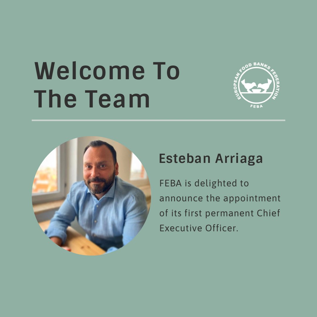 EuroFoodBanks's tweet photo. Welcome to FEBA Esteban Arriaga! 🤗#WeAreFEBA https://t.co/OLoXGoXVqL