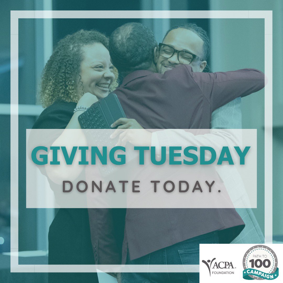 ACPAFoundation's tweet photo. Today is #GivingTuesday, a global day of awareness and philanthropy that reminds each of us to give back in a meaningful way. Make a contribution today to support the #ACPAFoundation!
Give to Path to 100: https://t.co/ULUGAYsMhv
Give to Diamond Honoree: https://t.co/gRerxxXTt9 https://t.co/d22Rrj9SFw
